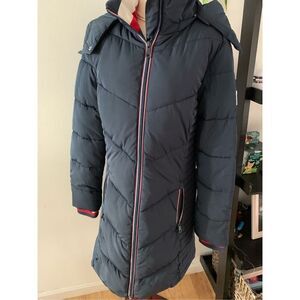 Tommy Hilfiger blue long, warm jacket size small